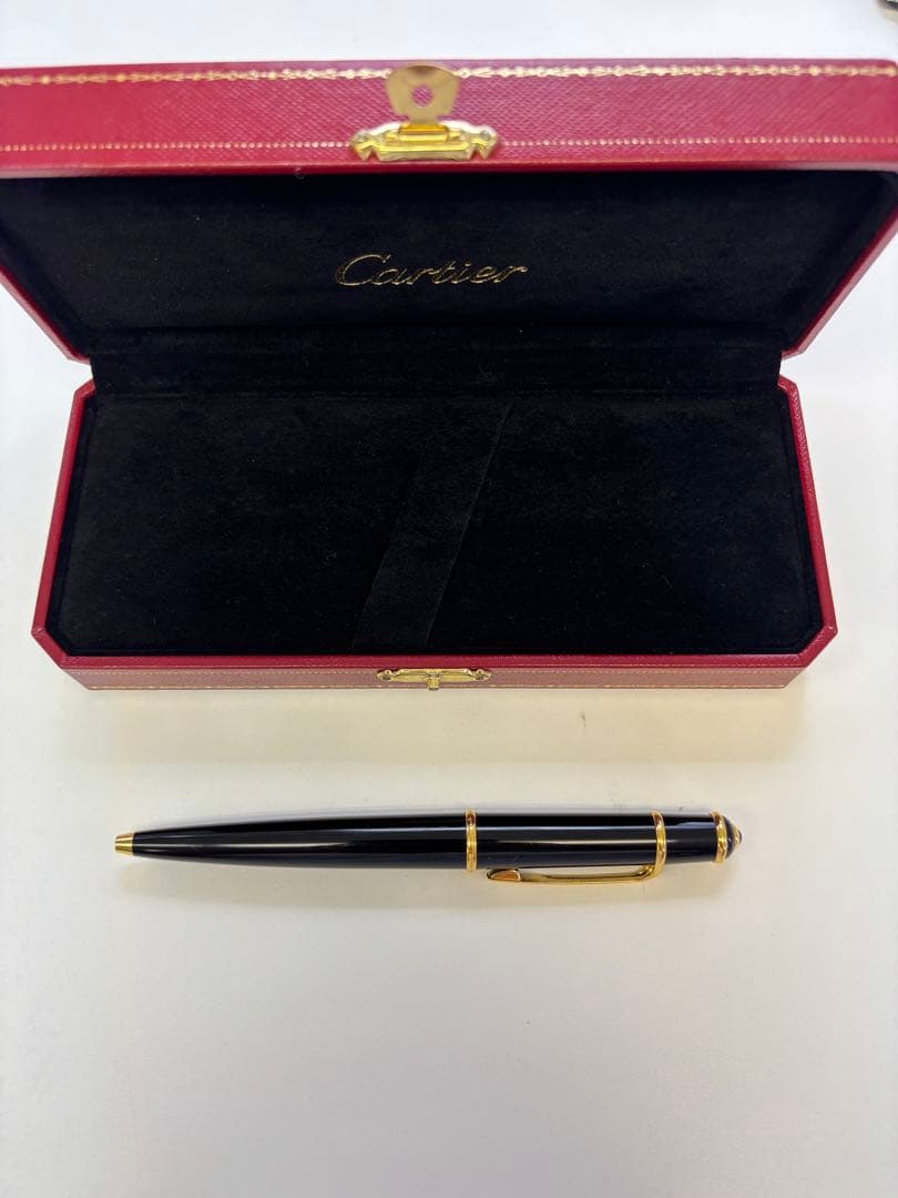 Cartier カルティエ ボールペン ブラック×ゴールド 箱付き