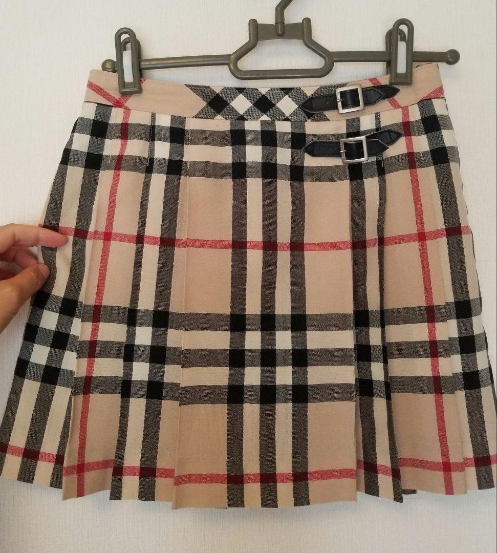 バーバリーロンドンキッズスカート本革ベルトフォーマル 入学 卒園 美品