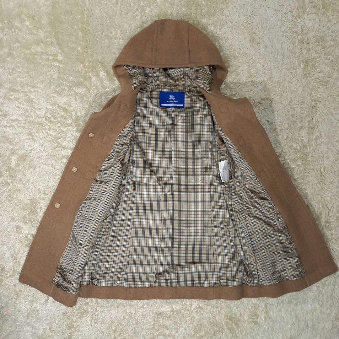 バーバリー　ブルーレーベル　裏地ノバチェック　ダッフルコート　サイズ38(M)