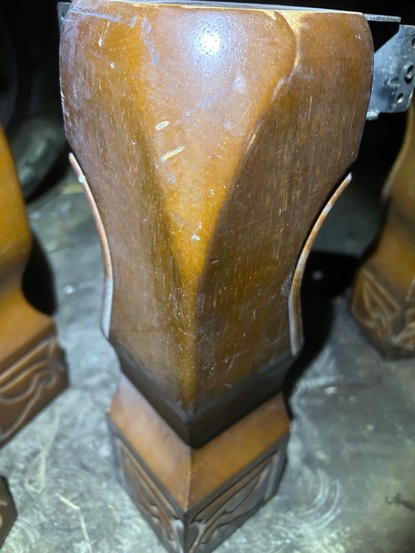 ダイニングテーブル脚 4つセット木製 装飾的デザイン DIYレトロ商品インテリア