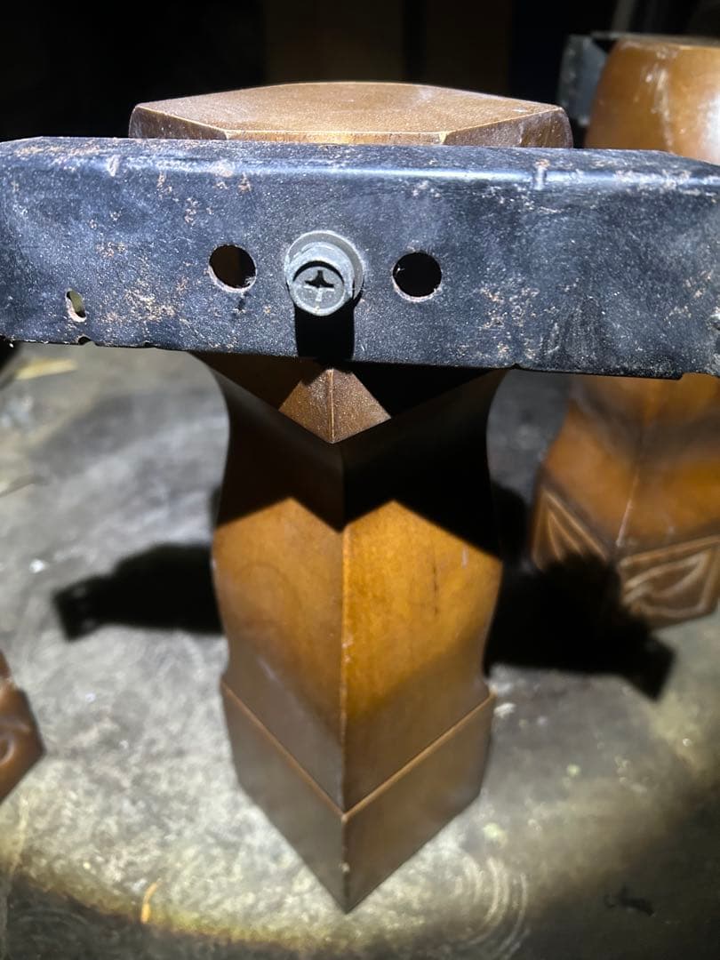 ダイニングテーブル脚 4つセット木製 装飾的デザイン DIYレトロ商品インテリア