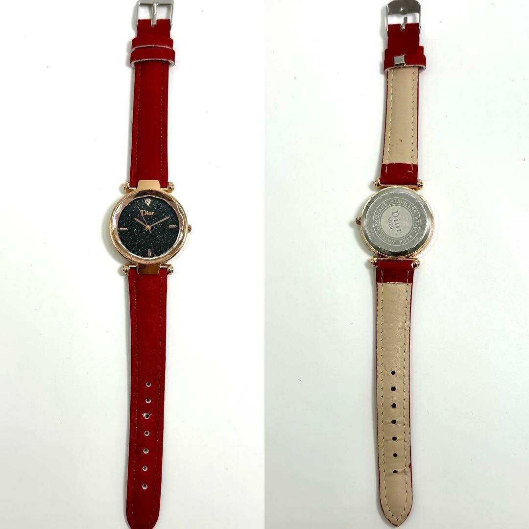 【稼働】美品 Christian Dior クォーツ 腕時計 星空 ラウンド