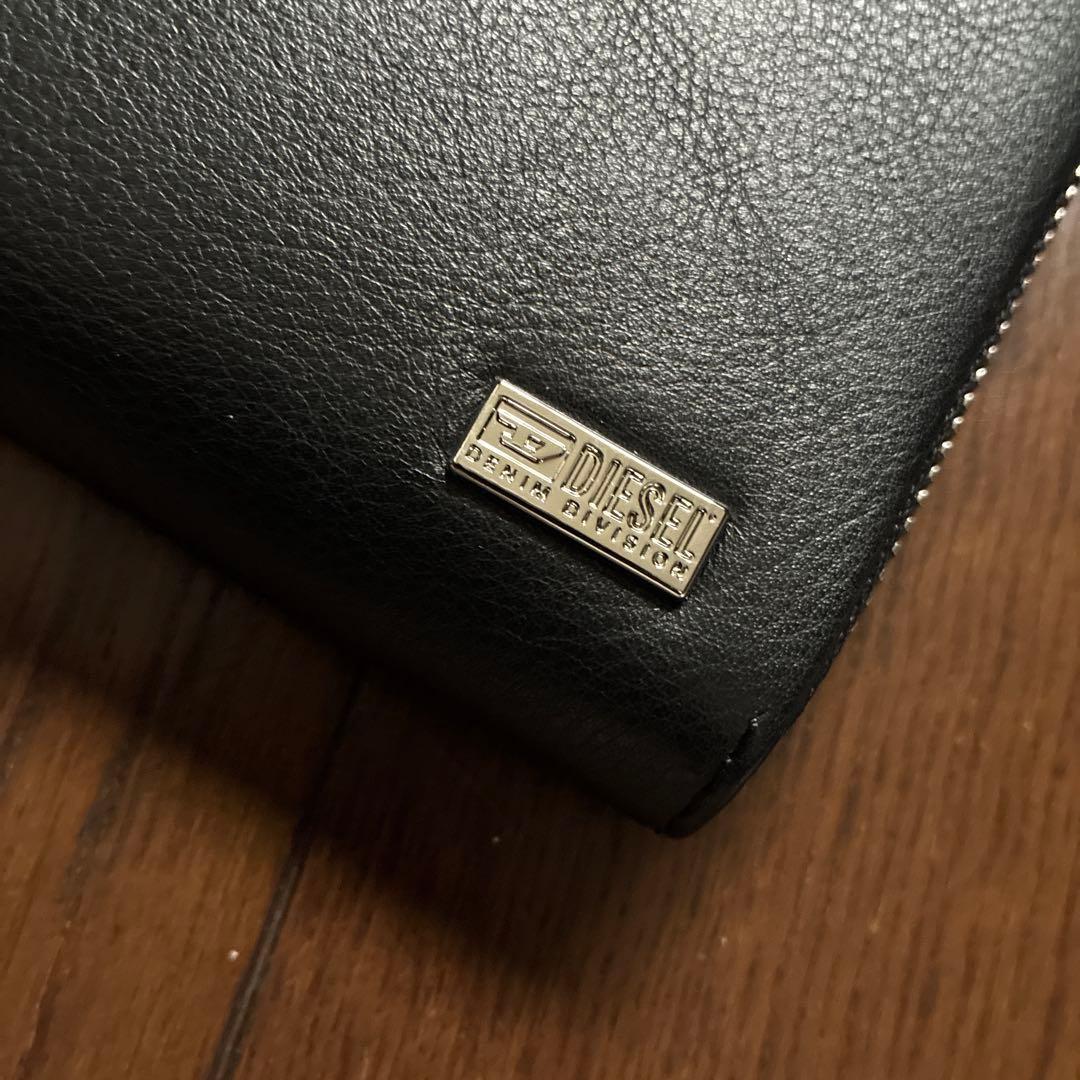 【未使用品】DIESEL D-PLATE カーブレザー 長財布 ブラック 箱付き