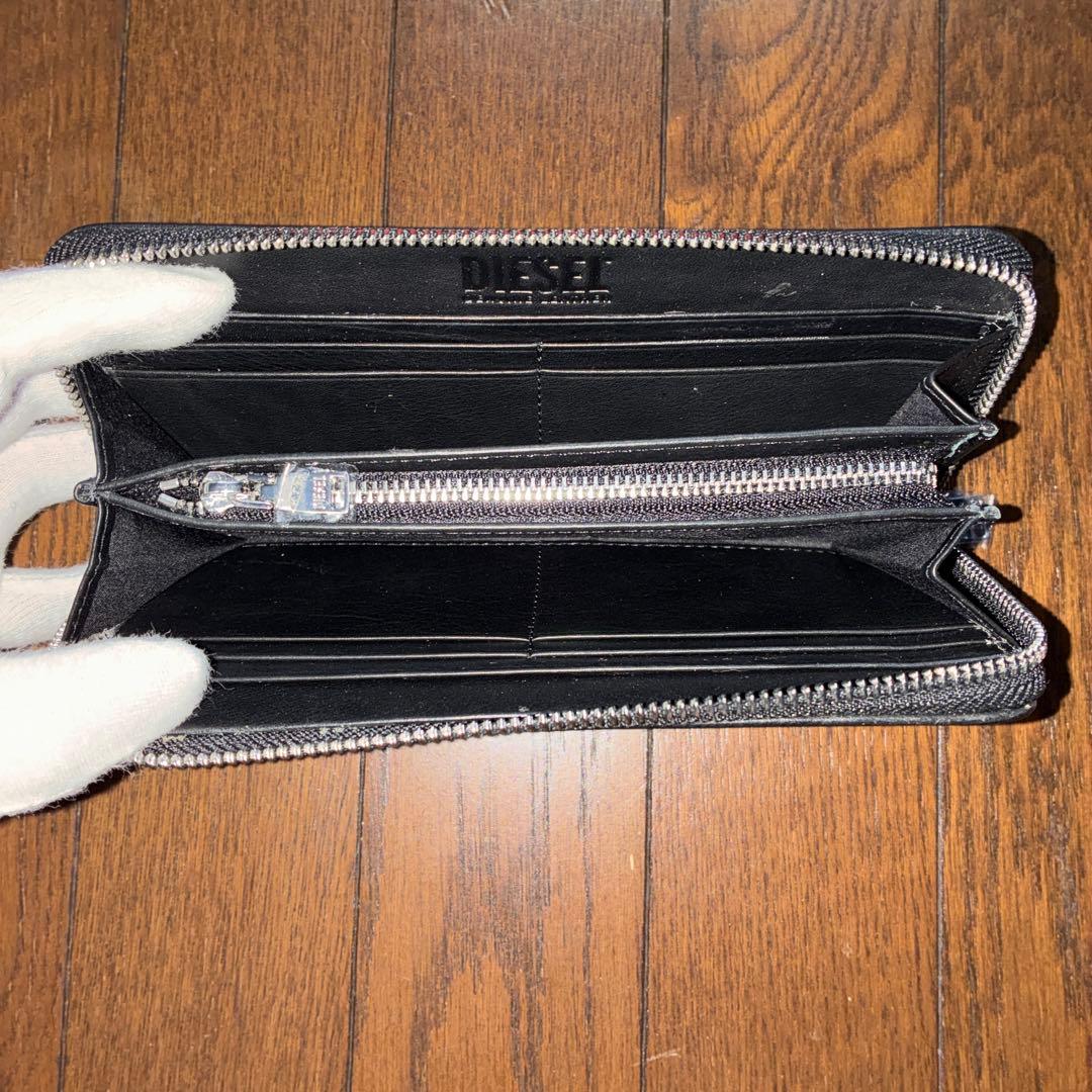 【未使用品】DIESEL D-PLATE カーブレザー 長財布 ブラック 箱付き