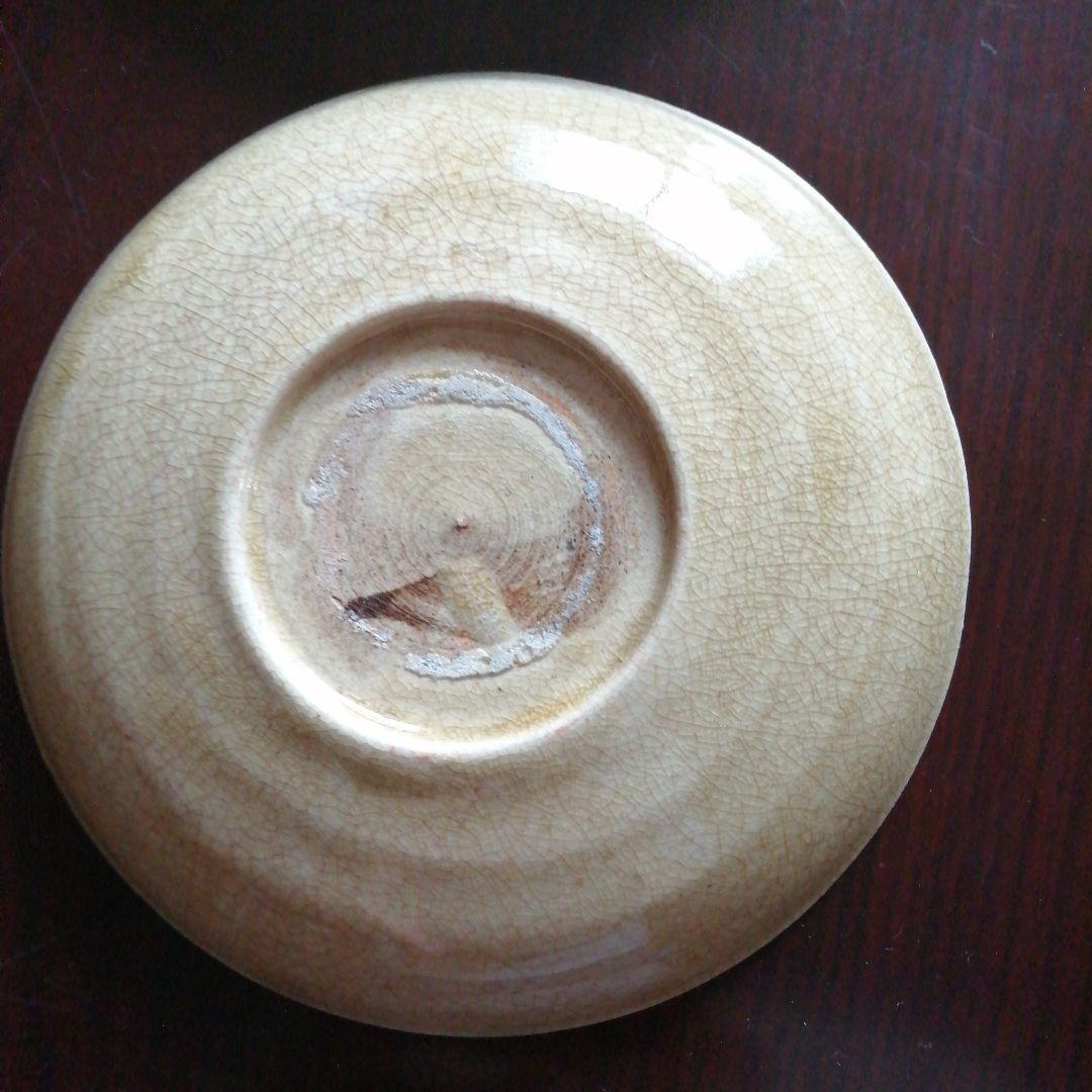 瀬戸焼　加藤丈助　黄瀬戸中皿　10枚　15cm　大正～昭和初期