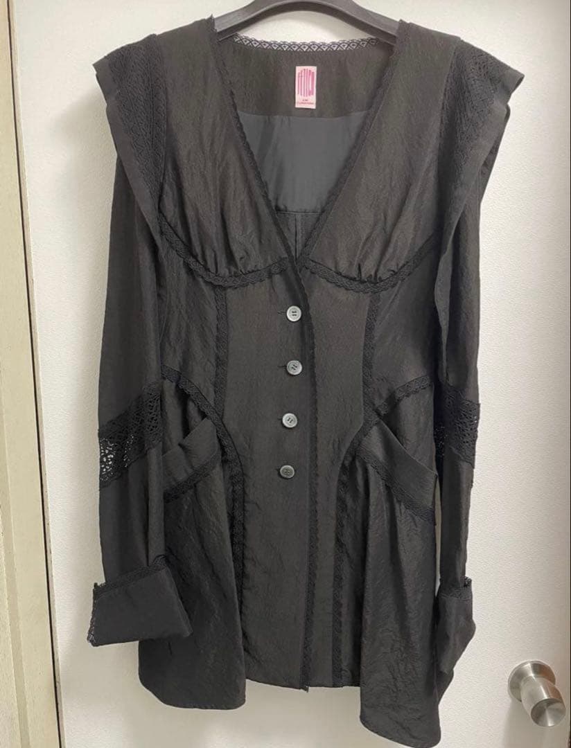 【本田翼さん着用】FETICO 25SS LACE-PANELEDJACKET