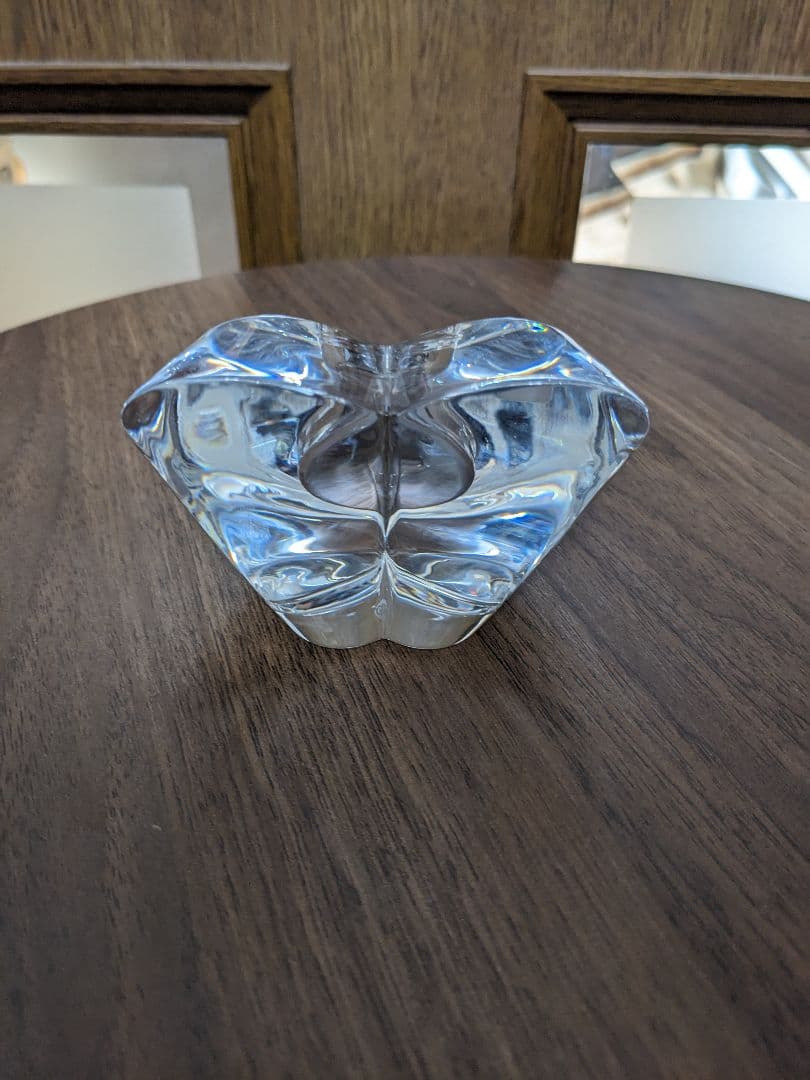 バカラ　Baccarat　ハート　置時計　現物のみ 刻印あり