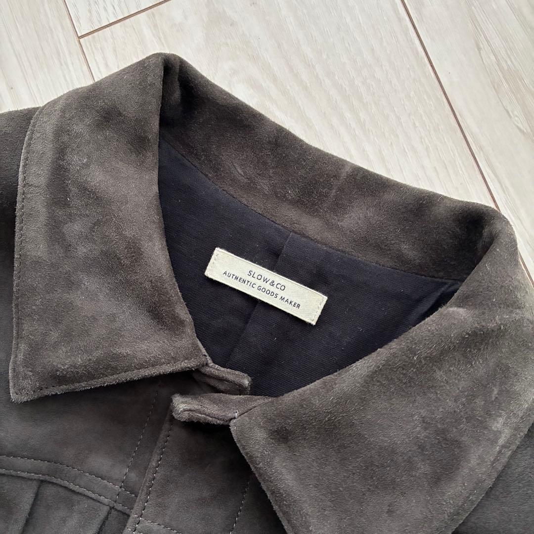 【定価15万】SLOW & CO シープスエード トラッカージャケット 3 墨黒