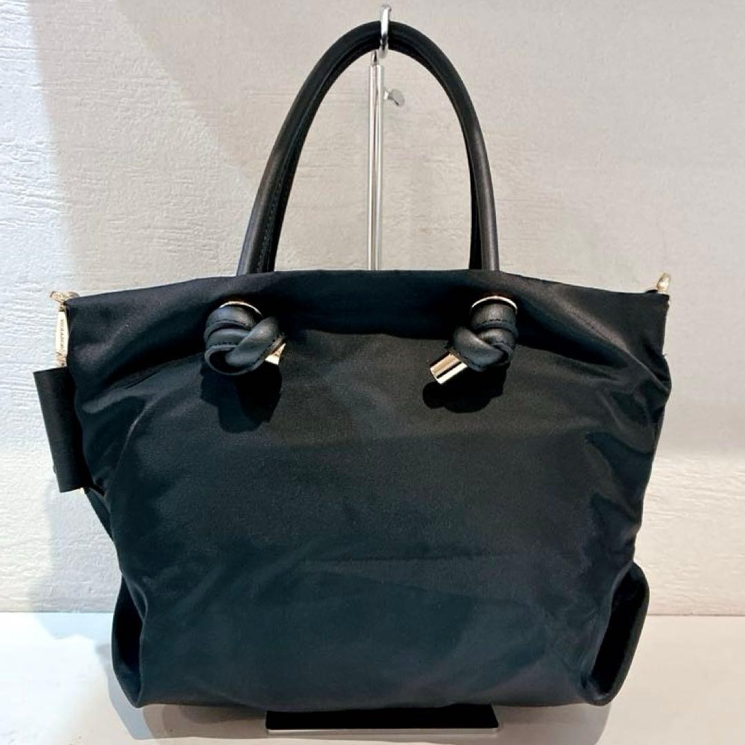 【極美品】VIOLAd’ORO BIANCA トートバッグ S 2WAY 黒