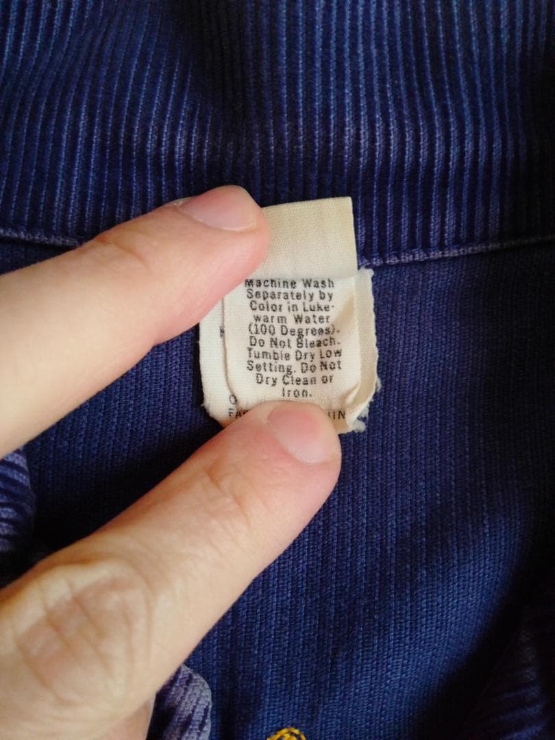 ビンテージ60年代FFA両面刺繍ワッペンコーデュロイJKTジッパーTALON36