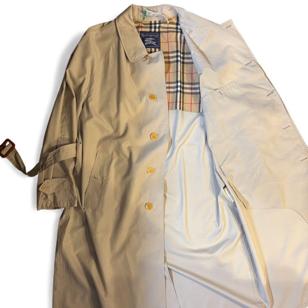 Burbarrys バーバリー ステンカラーコート ノバチェック ベルト 英国製