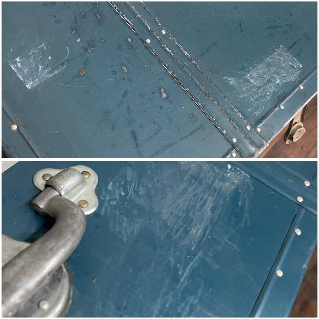 アンティーク 大型 トランク 80X29X51㎝ 船舶 ヴィンテージ