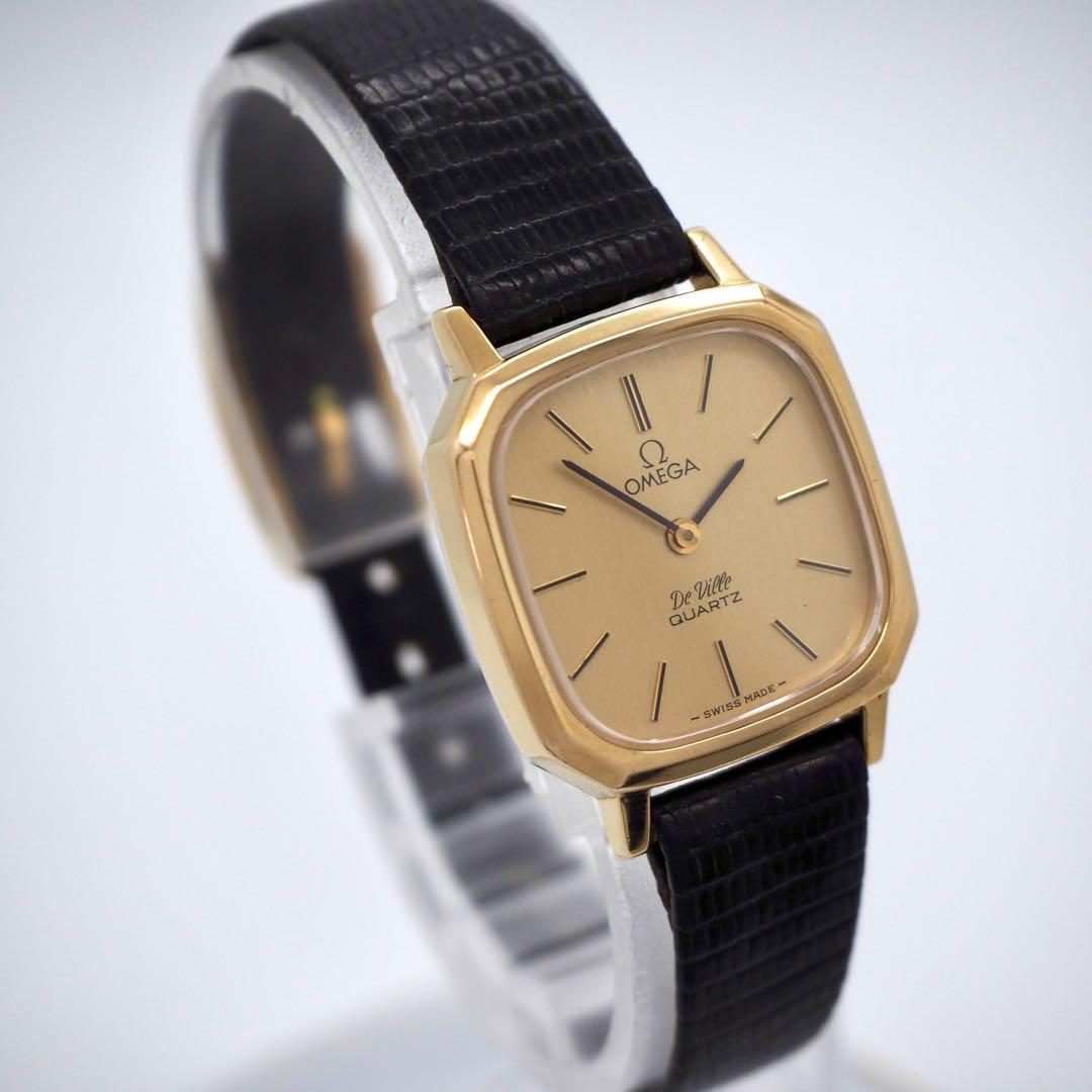 専用181 稼働【美品】OMEGA時計　DeVille ゴールド　スクエア　希少