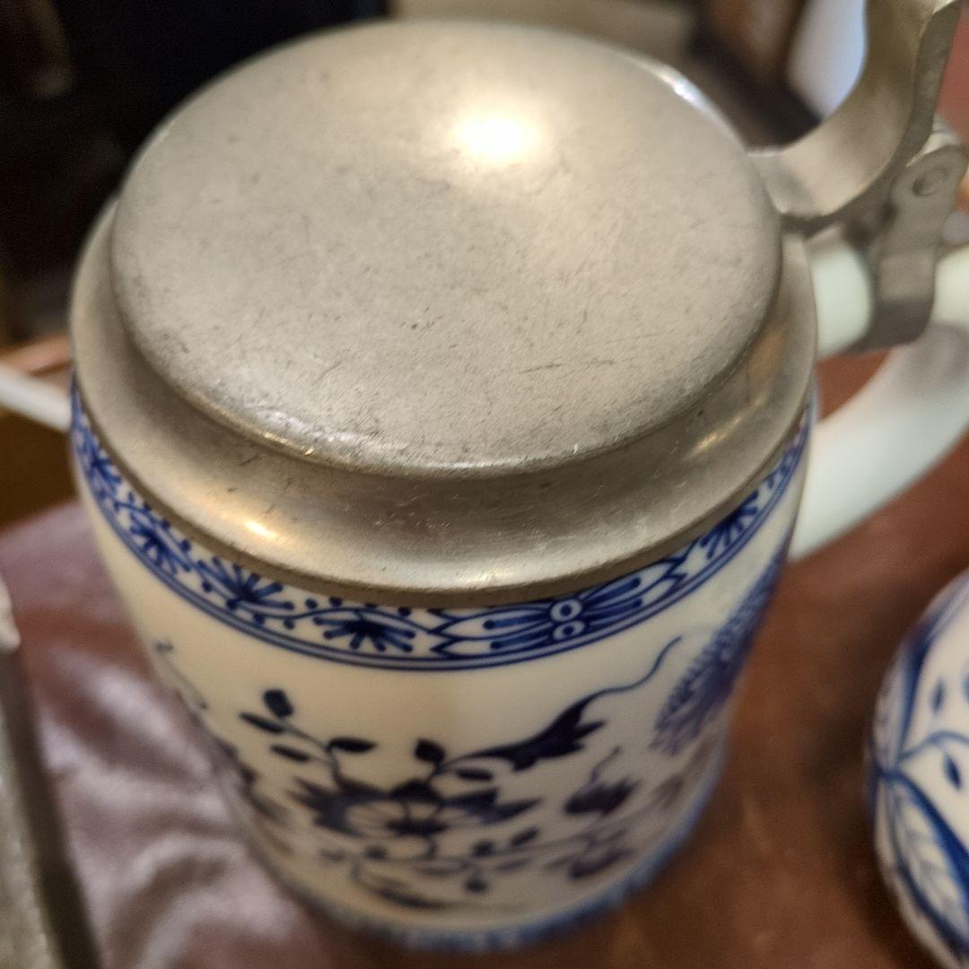 ドイツ製 ビアマグ フッチェンロイター ブルーオニオンビアジョッキ