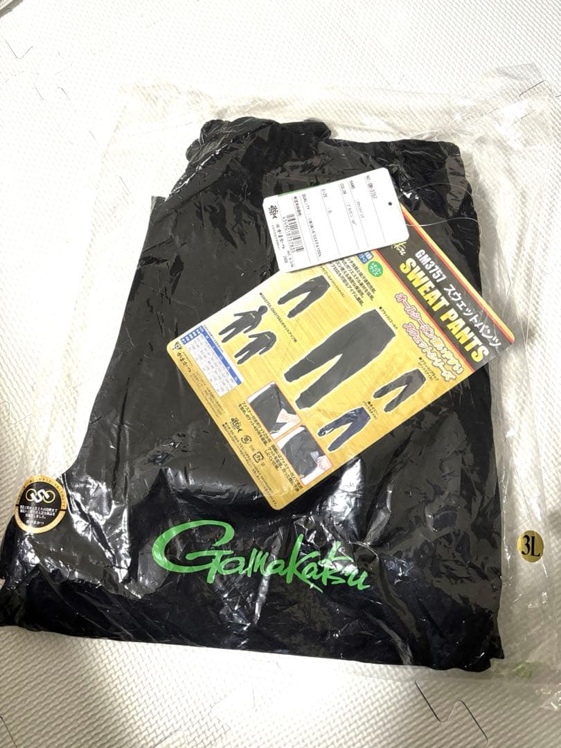 がまかつ スウェットパンツ 3L ブラック/ゴールド