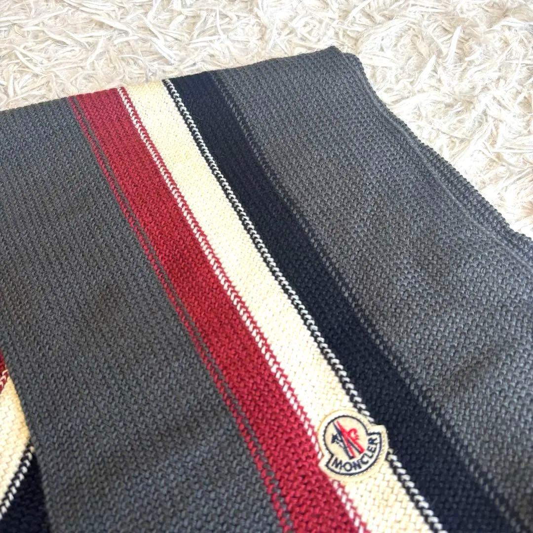 ◎人気モンクレール マフラー ニット帽 収納袋 3点セット グレー系