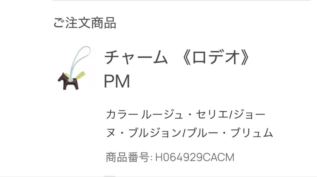 HERMES ロデオチャーム PM