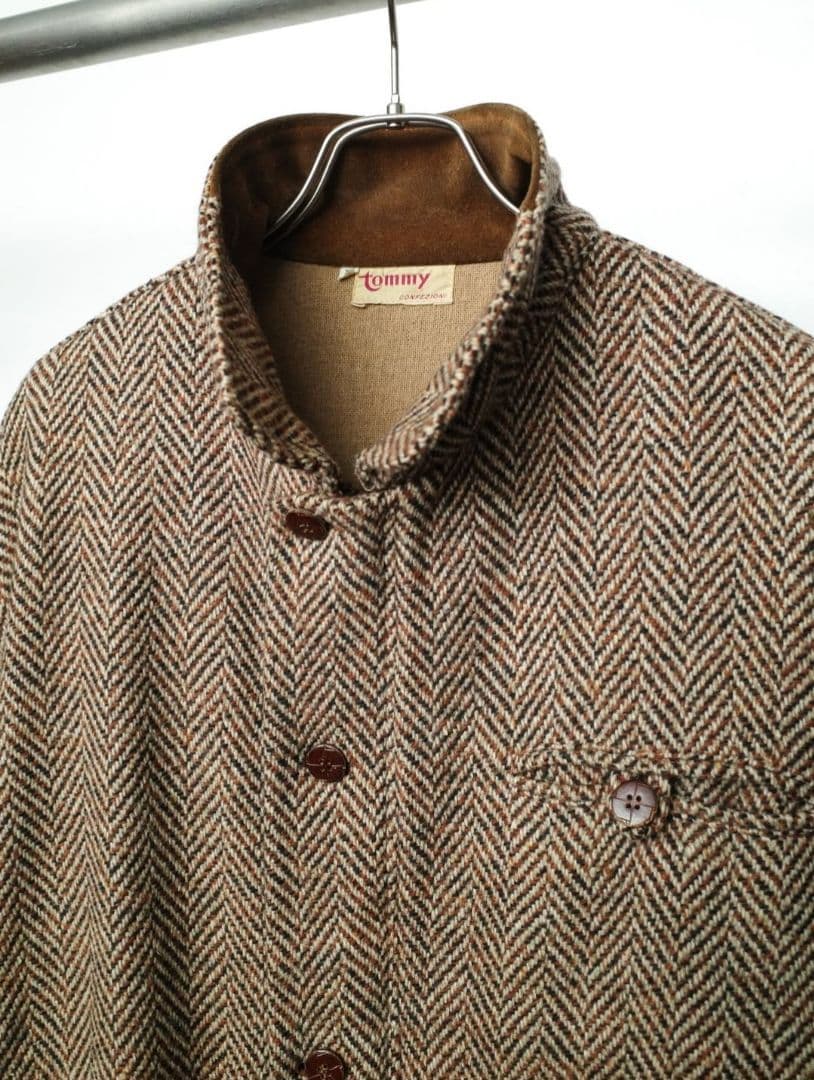 70s 80s herringbone tweed jacket ジャケット