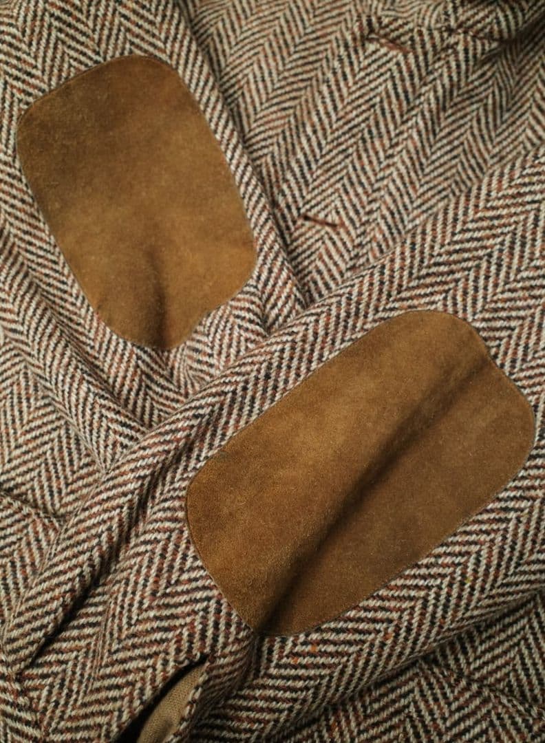 70s 80s herringbone tweed jacket ジャケット