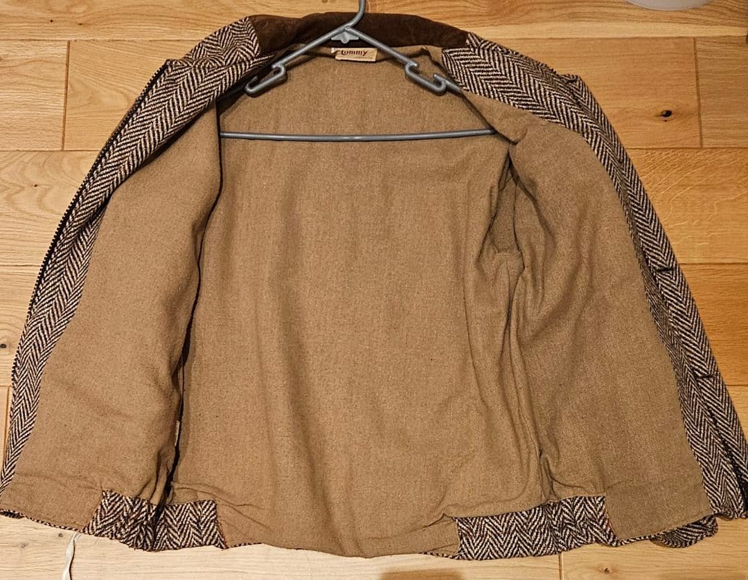 70s 80s herringbone tweed jacket ジャケット
