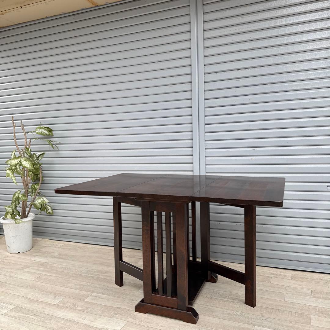 北海道民芸家具 ダイニングテーブル　バタフライ　折りたたみテーブル　北民