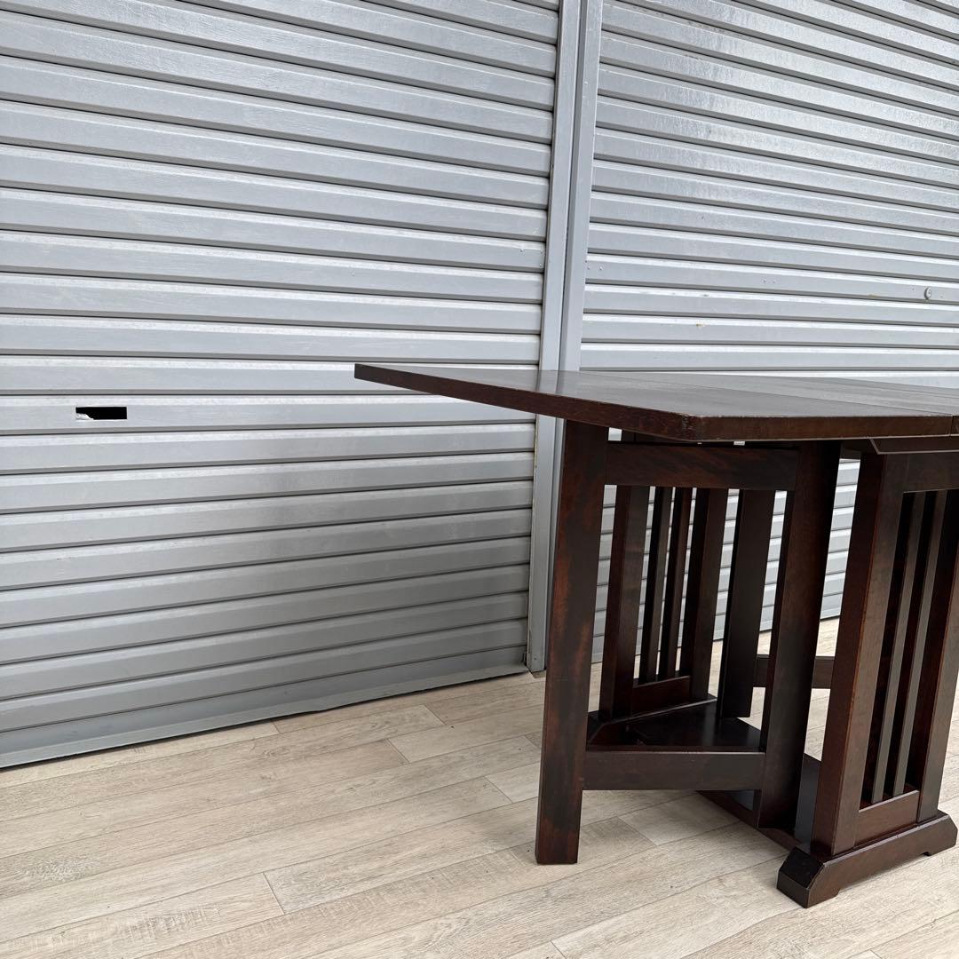 北海道民芸家具 ダイニングテーブル　バタフライ　折りたたみテーブル　北民