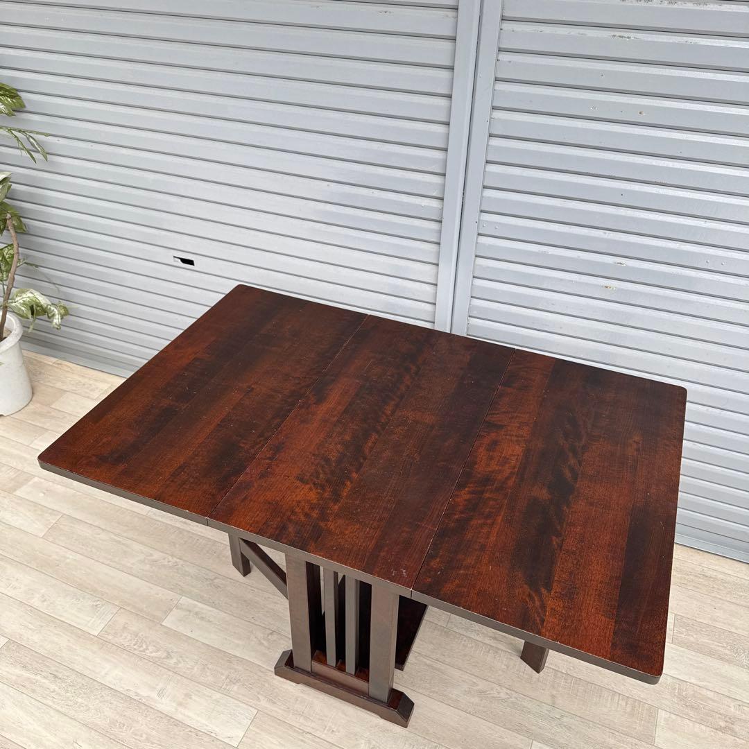 北海道民芸家具 ダイニングテーブル　バタフライ　折りたたみテーブル　北民