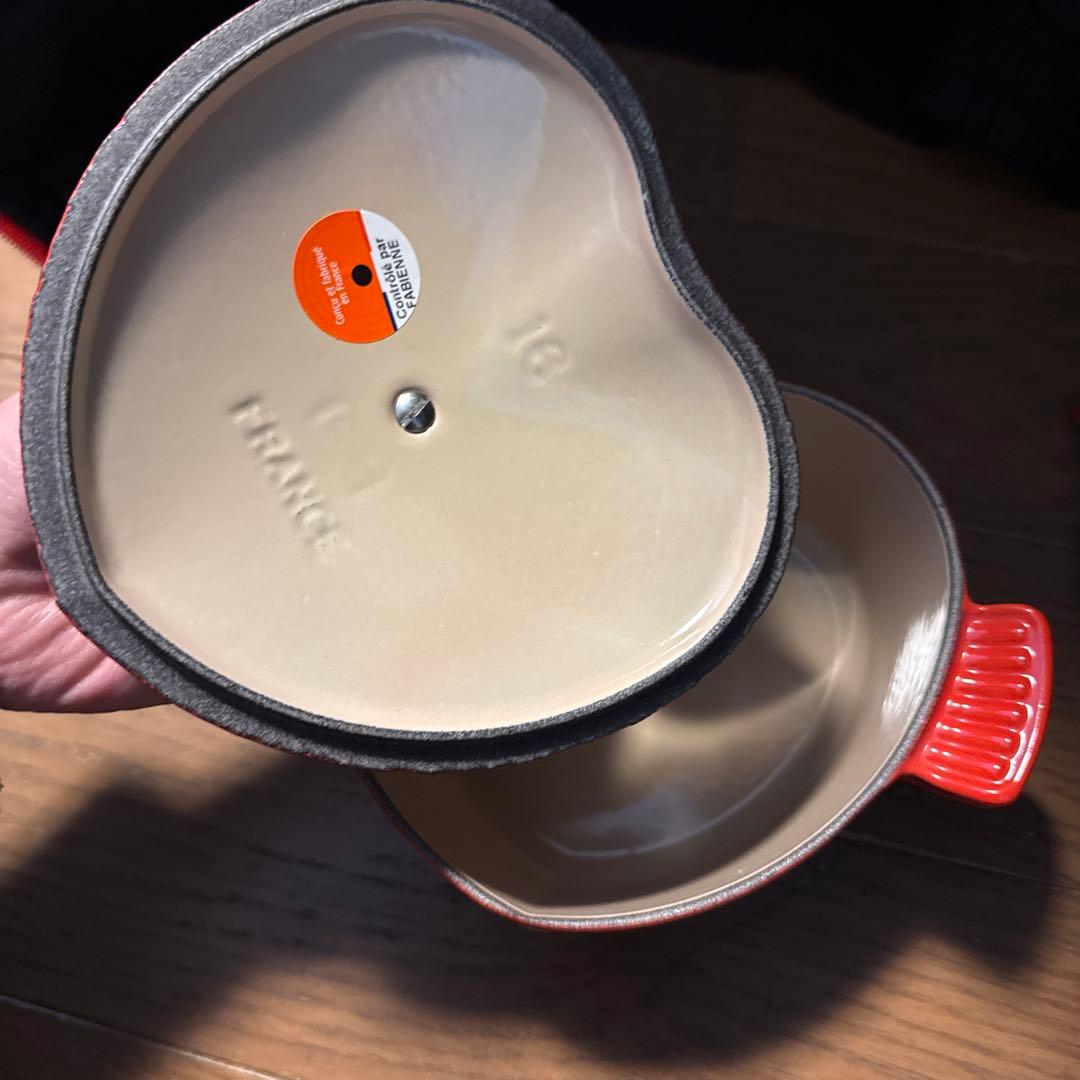 ル・クルーゼ　新品　ハート　ココットダムール　金色　ゴールド　16cm