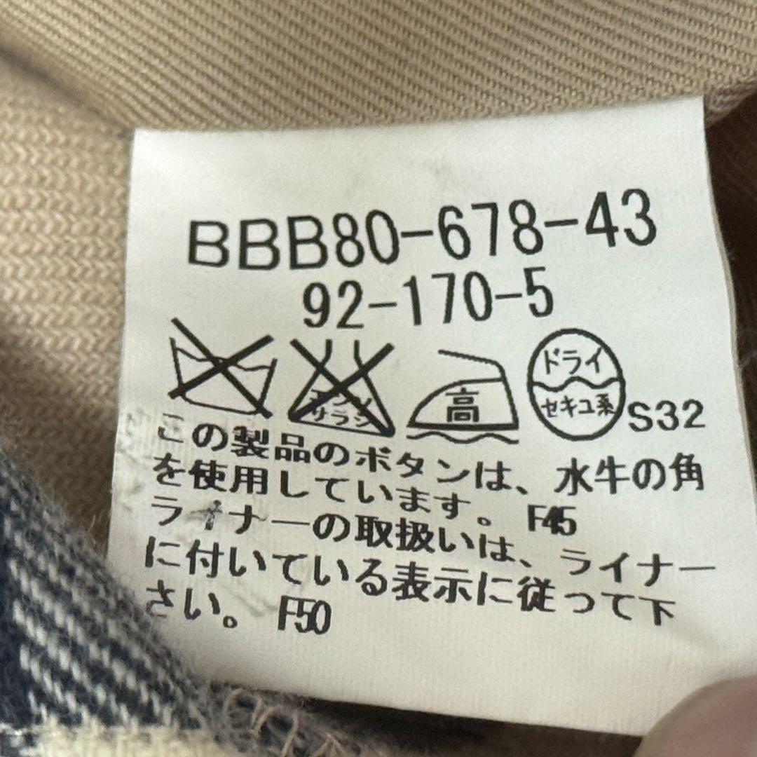 バーバリーロンドン　ステンカラーコート　カシミヤ　メガチェック　ライナー　玉蟲L