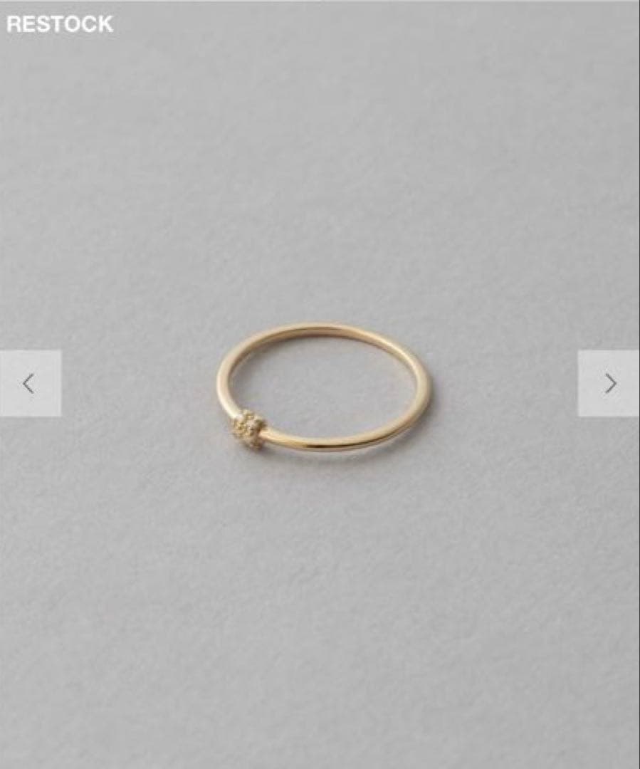 【極美品】[レイヤード] K10YG ダイヤモンド リング 13号