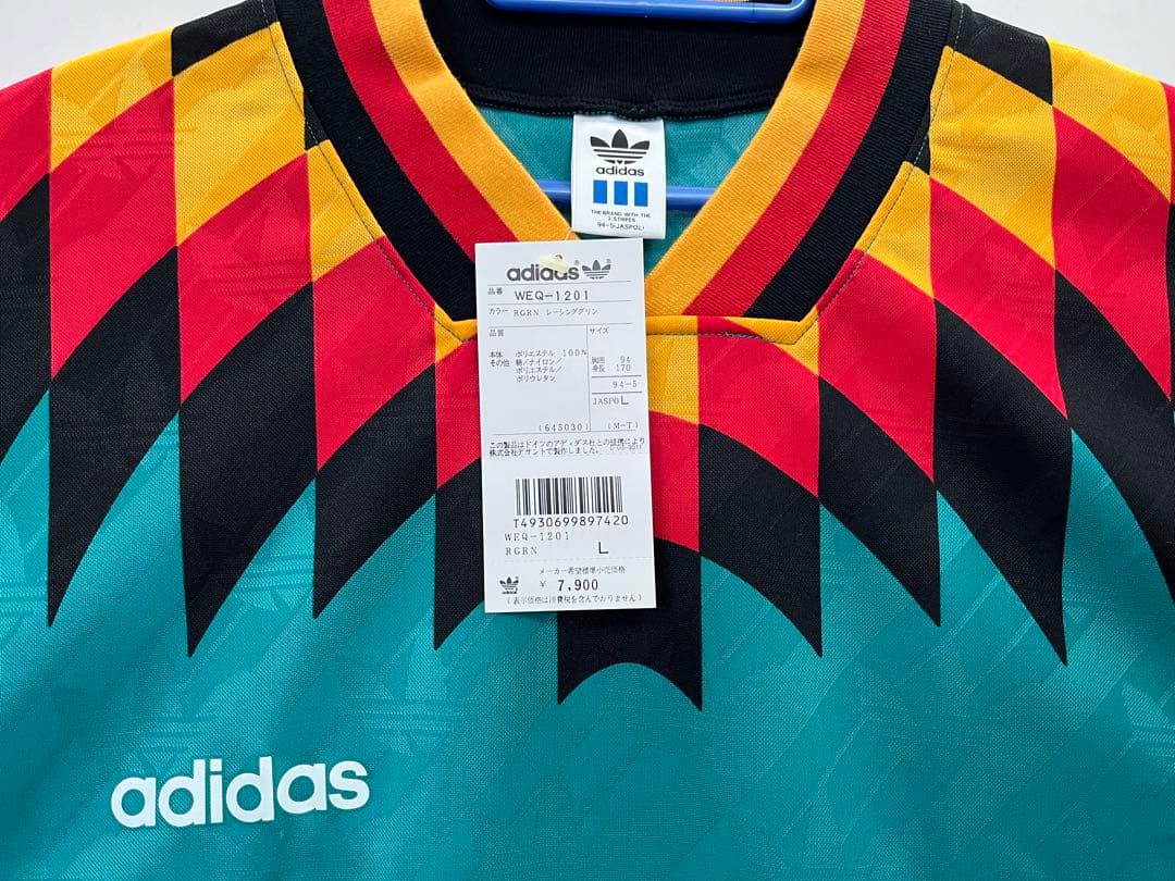 adidas ’94年ワールドカップドイツモデル2ndサッカーシャツLサイズ
