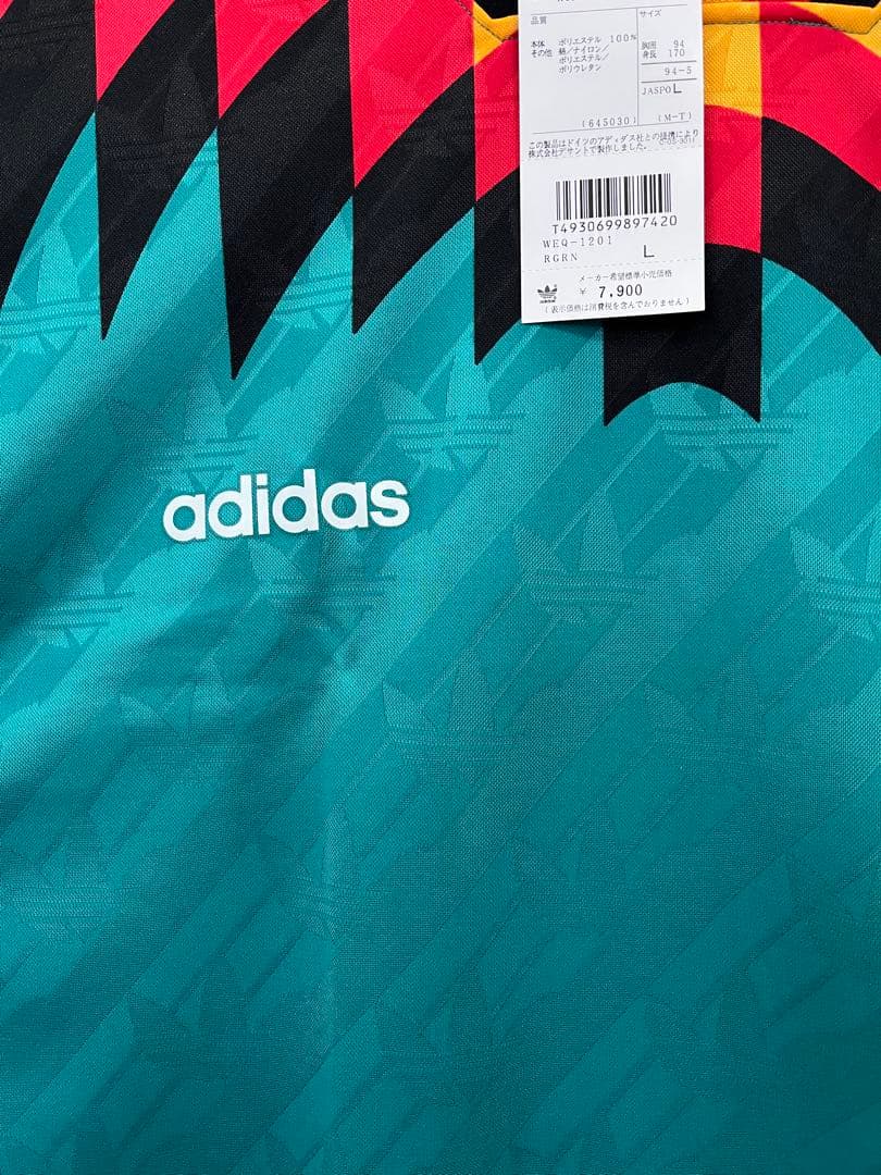 adidas ’94年ワールドカップドイツモデル2ndサッカーシャツLサイズ