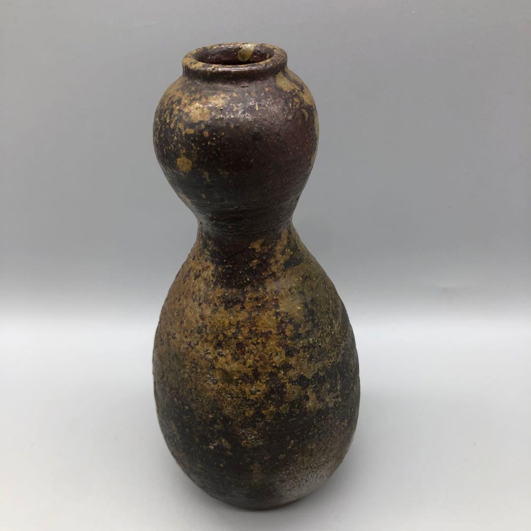 瓢花入ひさご花入れ瓢箪ひょうたん徳利酒器花瓶伝統工芸備前焼陶器ビンテージ置物