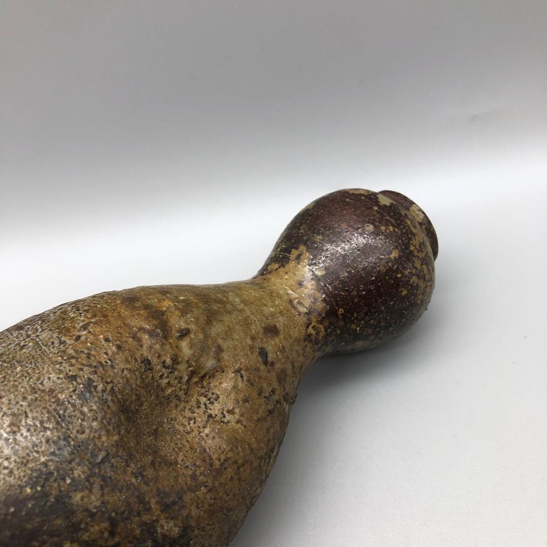 瓢花入ひさご花入れ瓢箪ひょうたん徳利酒器花瓶伝統工芸備前焼陶器ビンテージ置物