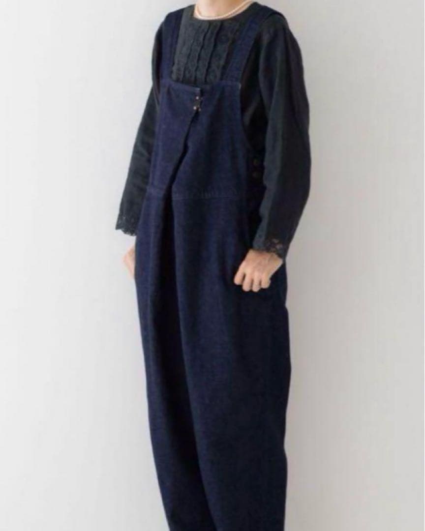 新品・未使用　タグ付　nest Robe ダークブルー デニム オーバーオール