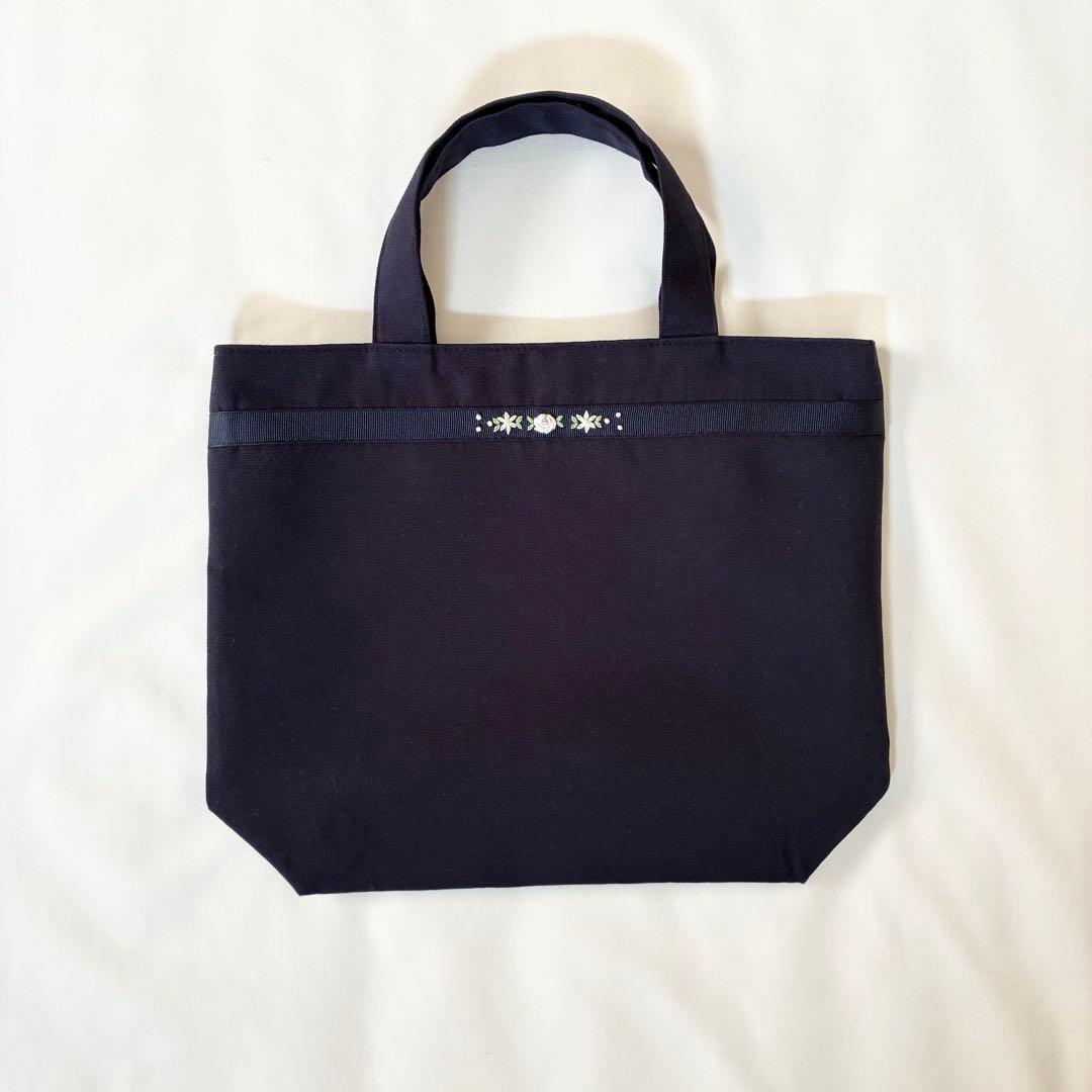 こん様　手刺繍　ちり紙入れ　折り紙ケース　サブバッグ　上履き入れ　お受験 1/2