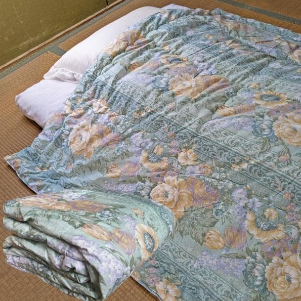 増量手づくり真綿ふとん シングル　3137 ブルー