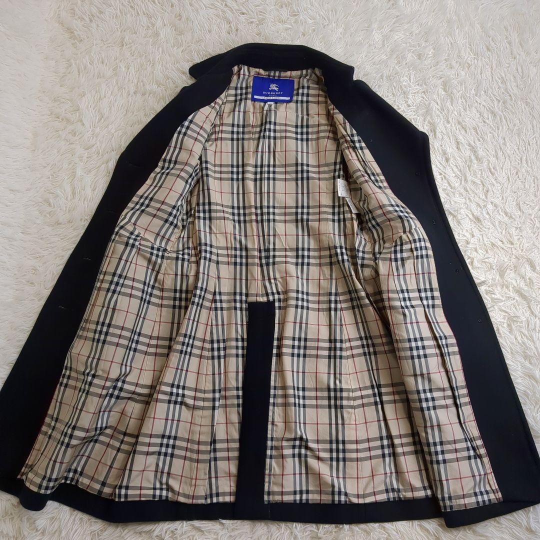 BURBERRY BLUELABEL アンゴラ混 ウールコート ノバチェック