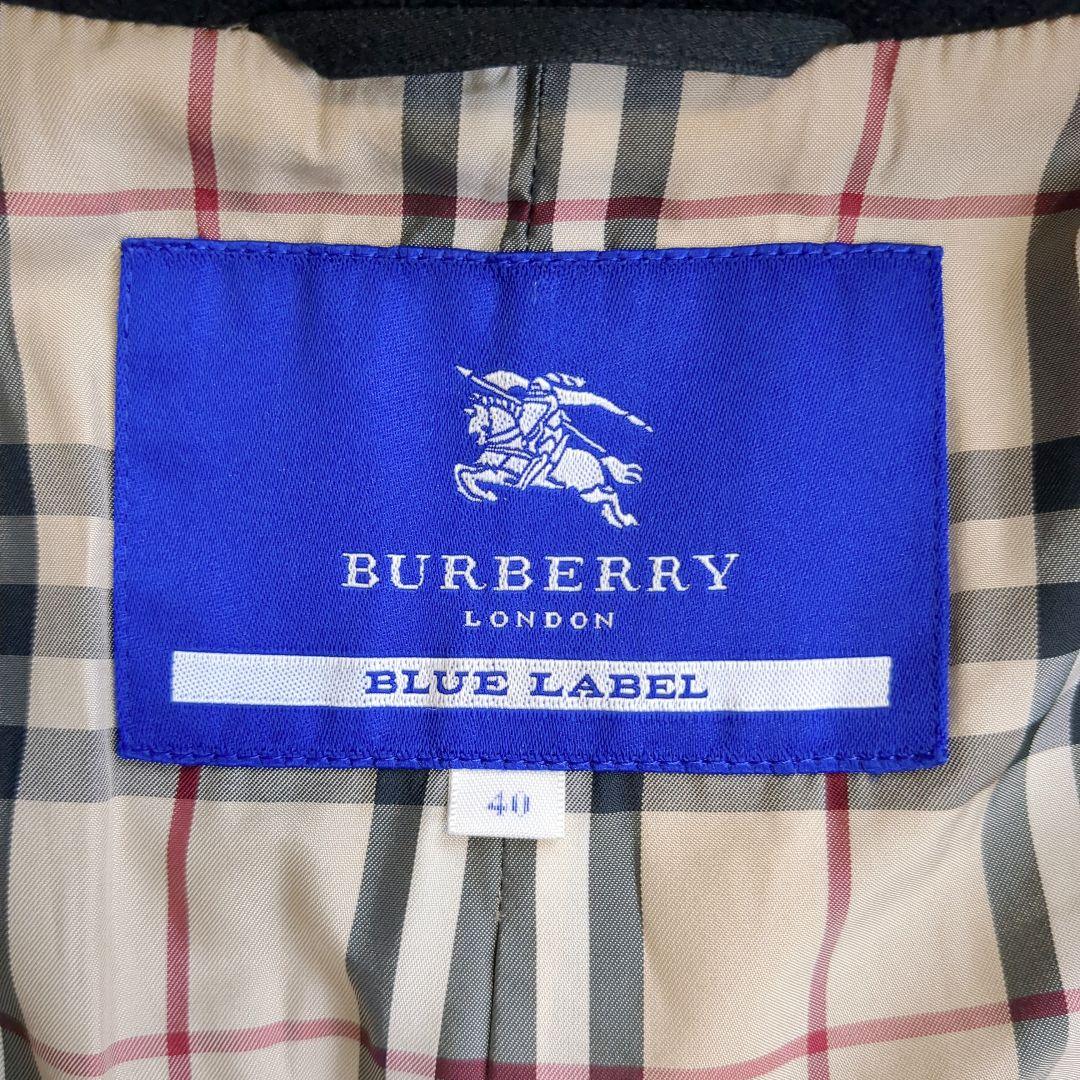 BURBERRY BLUELABEL アンゴラ混 ウールコート ノバチェック