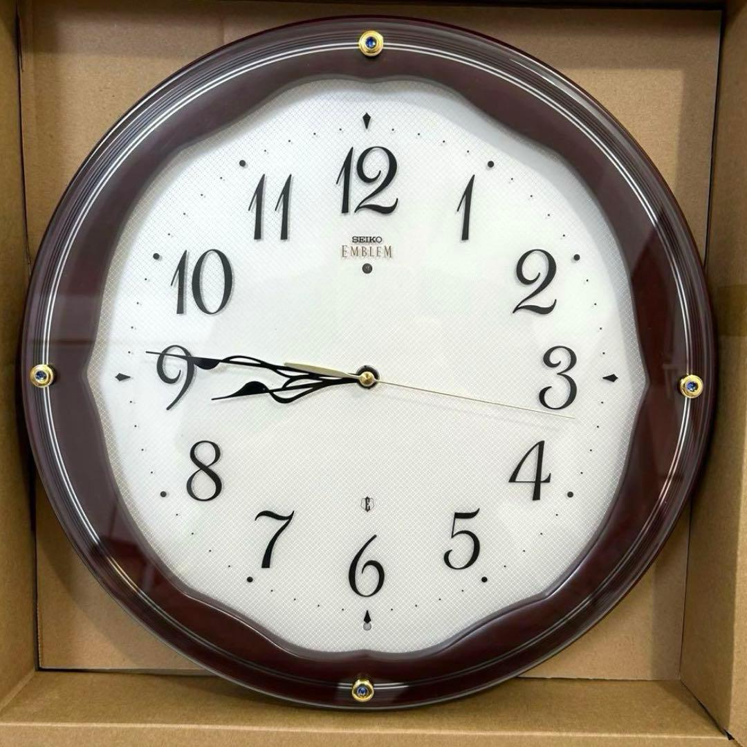 極美品✨ SEIKO EMBLEM 掛け時計 電波時計 スイープ HS551B