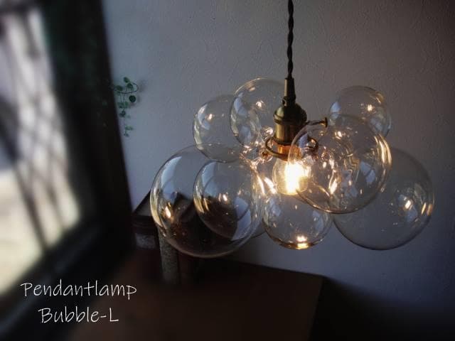訳あり特価バブルガラスペンダントランプクリアLペンダントライトバブルシャンデリア
