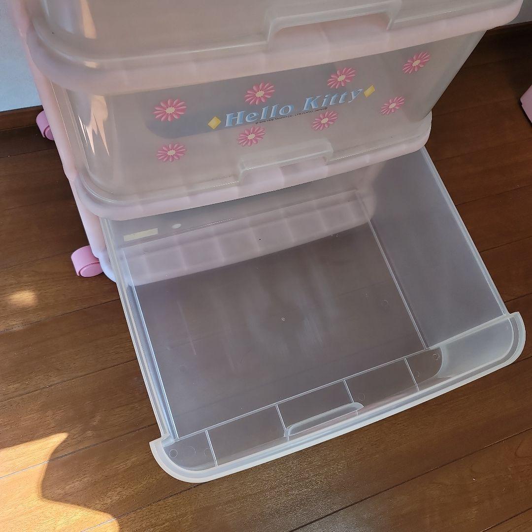 キティちゃん 3段衣装ケース ピンク