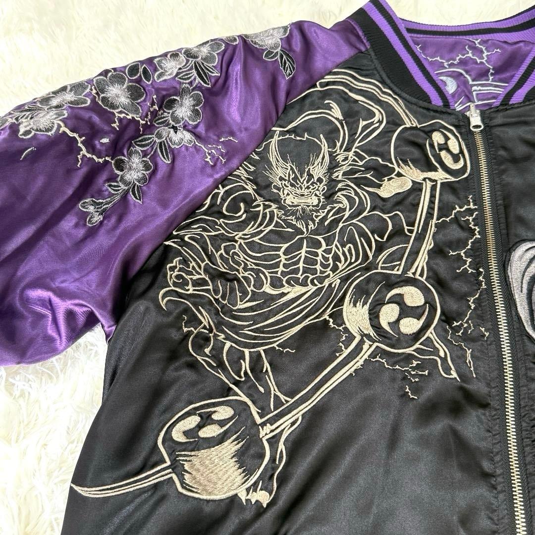 user_368615f2 様✨3L 絡繰魂 スカジャン 風神雷神 刺繍