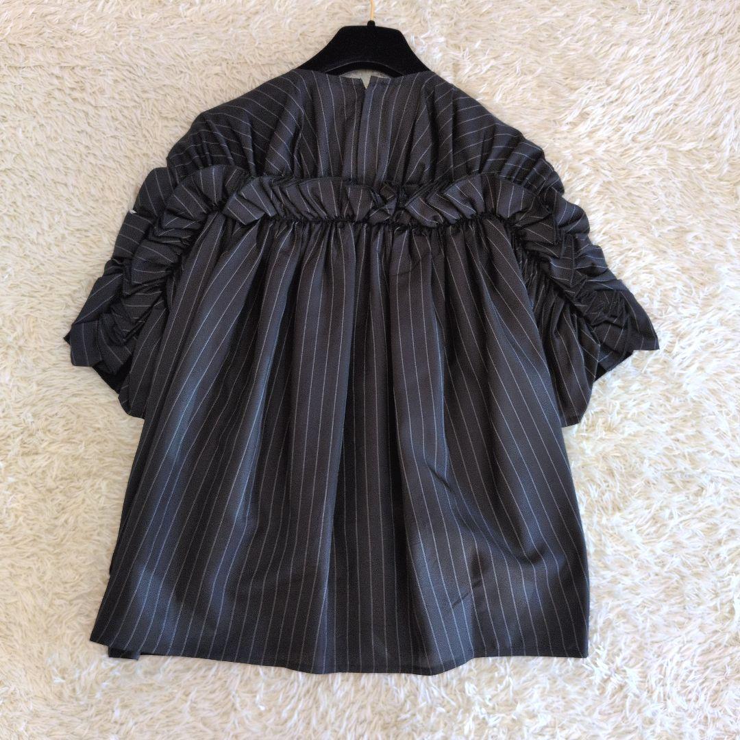 日本製★noir kei ninomiya　ブラウス　フリル　異素材ミックス