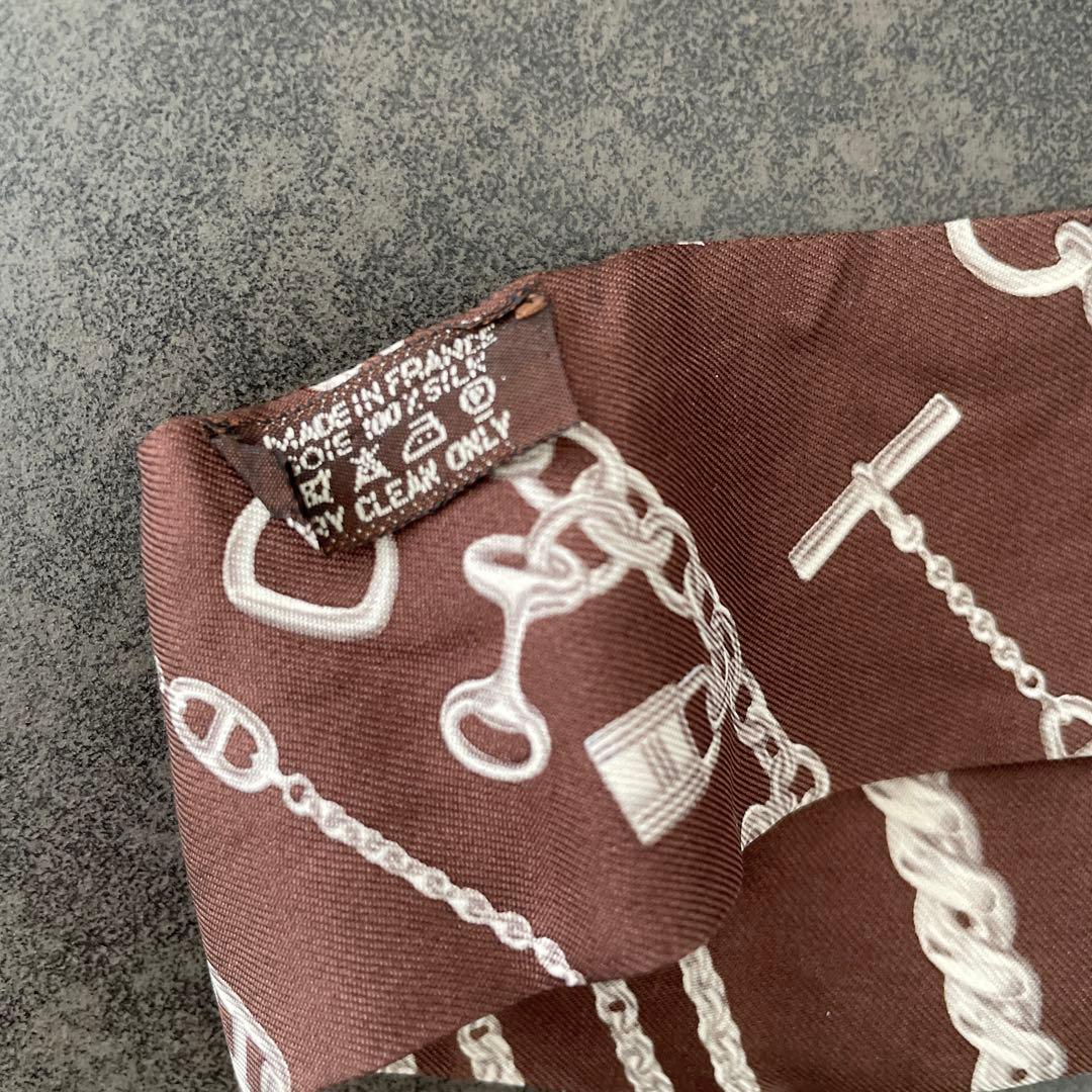 エルメスHERMÈS 銀座正規店購入　シェーヌダンクル柄チェーン柄 ツイリー