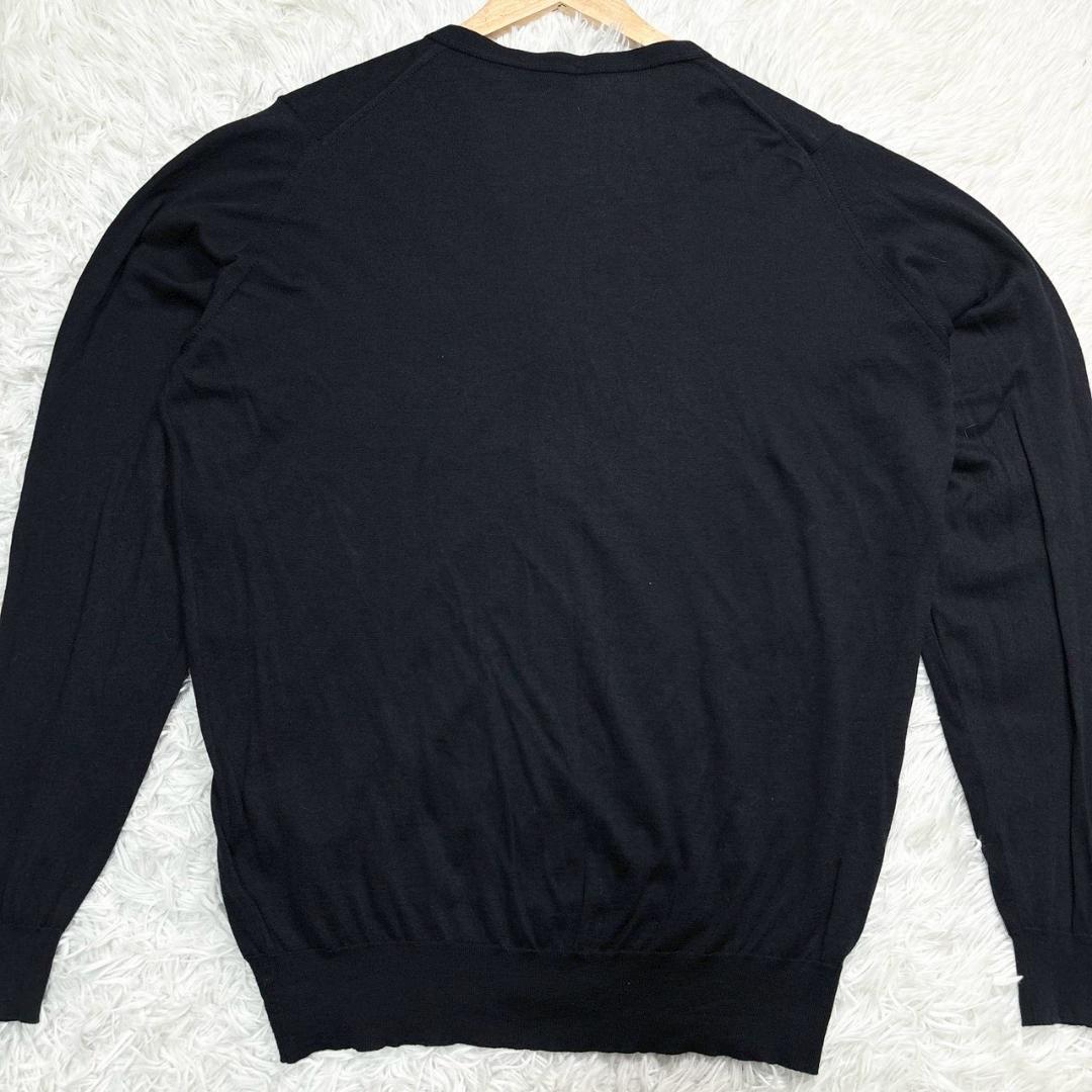 2022年モデル JOHN SMEDLEY　黒 カーディガン　XL ウール 綿