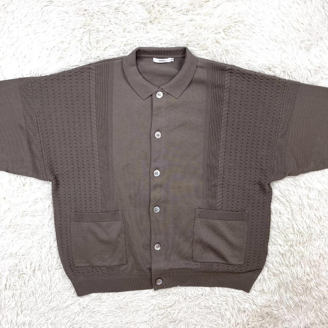 新品★ヤシキ／YASHIKI 襟付 カーディガン グレージュ サイズ3