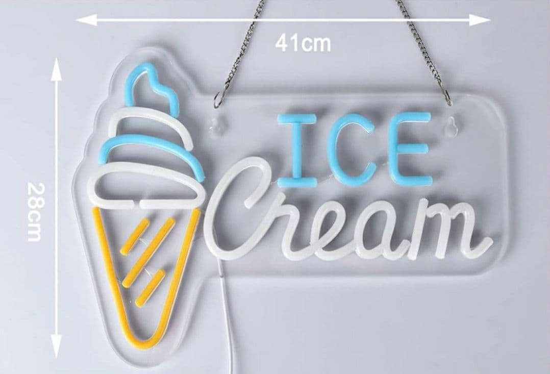 ネオンサイン LEDライト　オーダーメイド　Ice アイスクリーム　インテリア