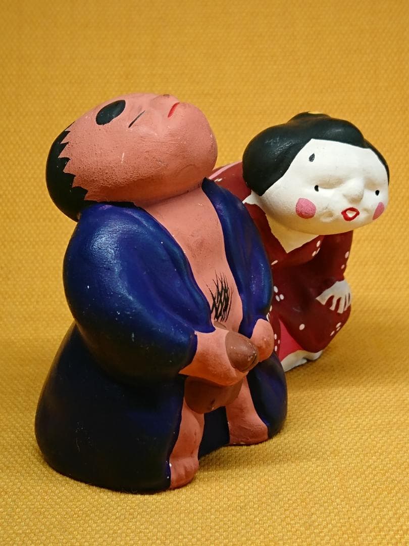 人形　陶器　レトロ　オブジェ　置物　インテリア　工芸品　美術品　A1087