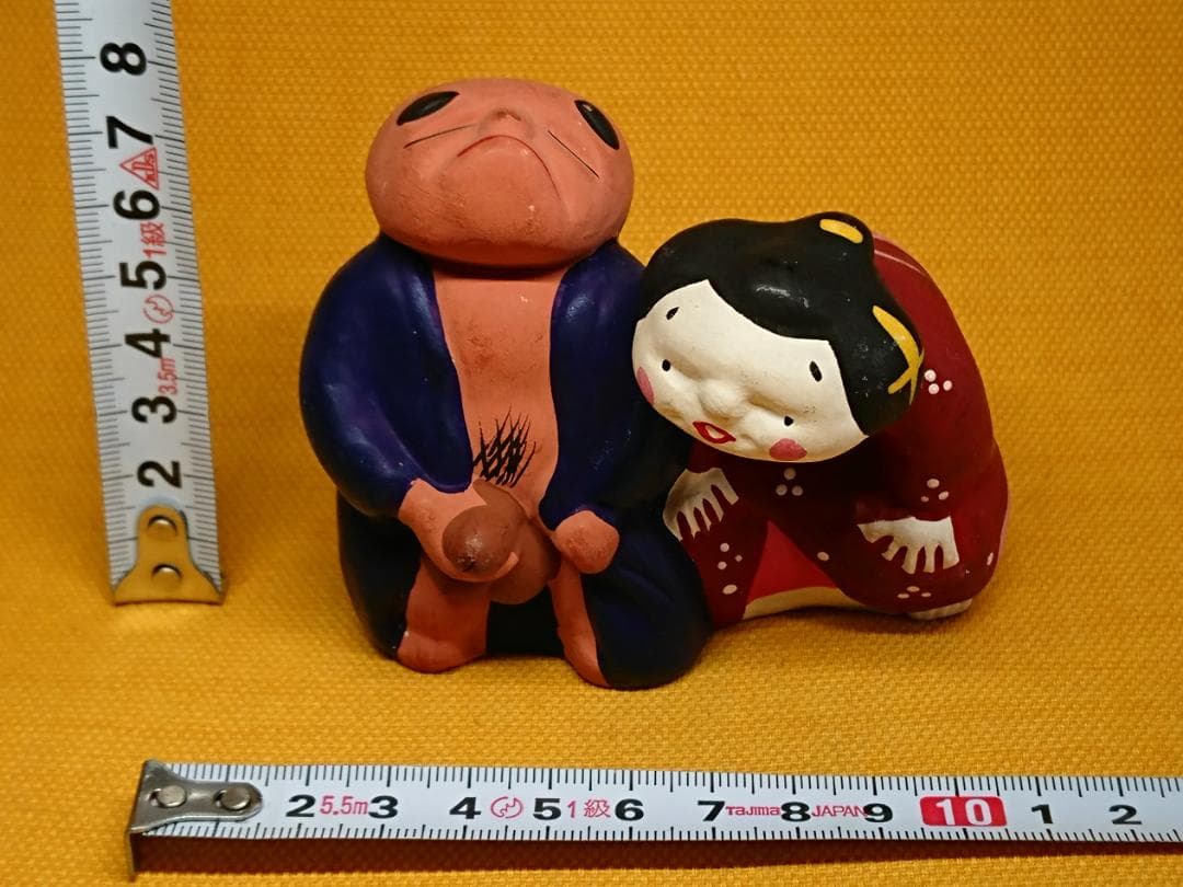 人形　陶器　レトロ　オブジェ　置物　インテリア　工芸品　美術品　A1087
